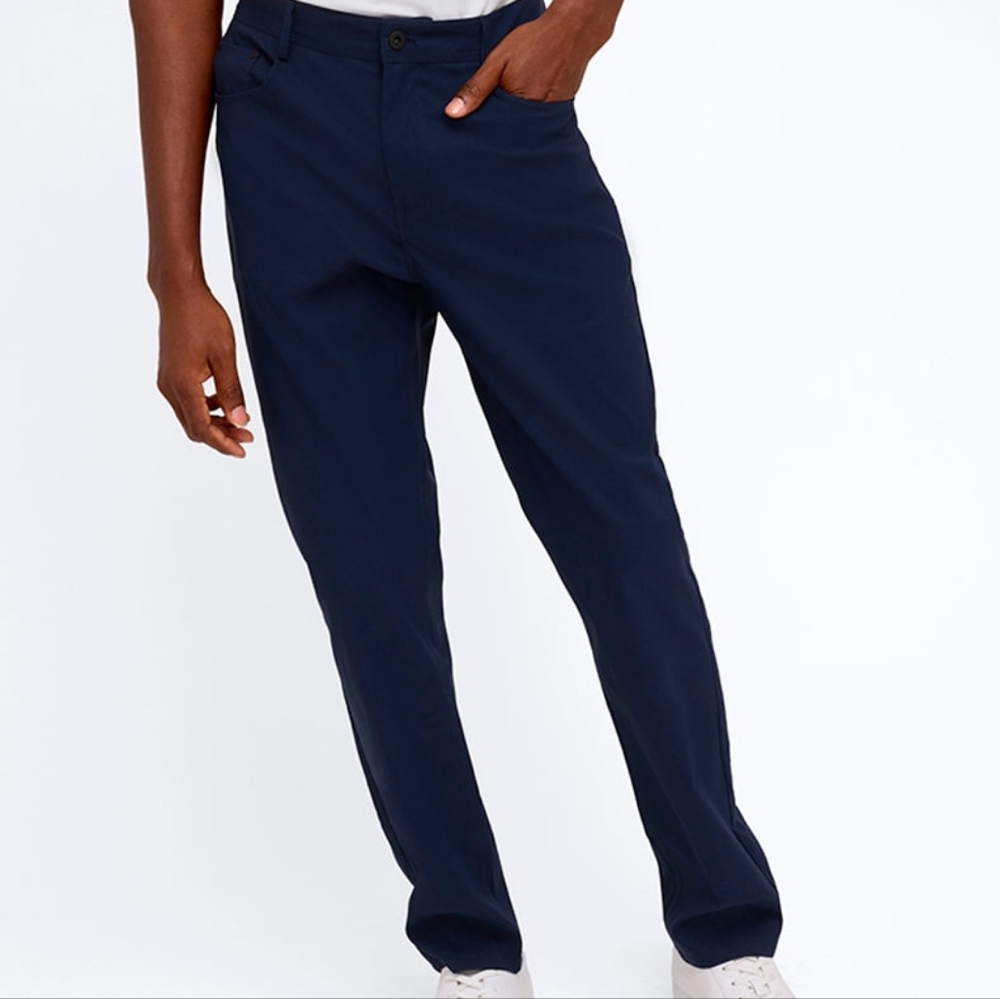 Kenneth Cole Navy Slim 5-Pocket Tech Pants